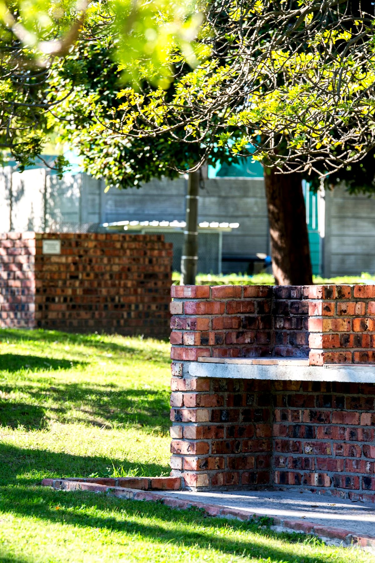 Brick braai stands on the club lawn